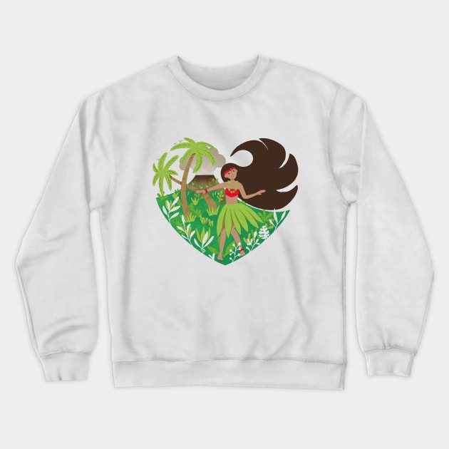 Hidden hearts of Hawaii: earth Crewneck Sweatshirt by analinea